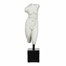 BigBuy Home Sculpture Buste Blanc Noir 14 x 11 x 43 cm