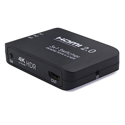 Wewoo Switch HDMI Répartiteur de commutation Ultra HD 4K 4K Ultra HD (Noir)