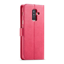 Avis Wewoo Housse Coque Pour Galaxy A6 2018 LC.IMEEKE en cuir à rabat horizontal de veauavec support et fentes cartes et portefeuille Rose rouge