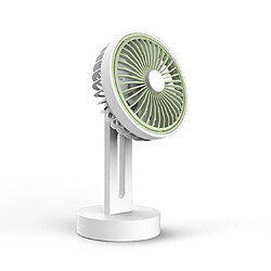 (Vert) Ventilateur de Bureau Sans Fil Portable Mini Ventilateur Électrique de Table 3 Vitesses de Vent pour le Chargement USB des Étudiants de Bureau