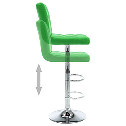 Avis vidaXL Tabourets de bar lot de 2 vert similicuir