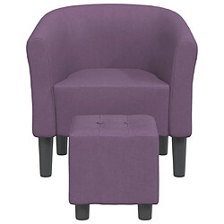 Avis Maison Chic Fauteuil cabriolet et repose-pieds,Fauteuil luxe pour relax violet tissu -MN52857