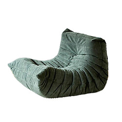 SoftEva Sans assemblage moderne ergonomique Bean Bag chaise velours côtelé plancher lounge chair Vert