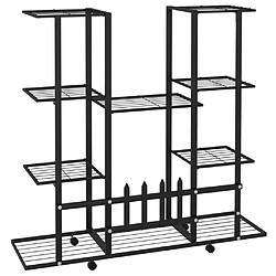 Acheter vidaXL Jardinière avec roues 94,5x24,5x91,5 cm Noir Fer