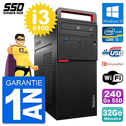 PC Tour Lenovo ThinkCentre M700 Intel i3-6100 RAM 32Go SSD 240Go Windows 10 Wifi - Occasion