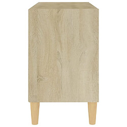 Acheter vidaXL Meuble TV avec pieds en bois massif Chêne sonoma 69,5x30x50 cm