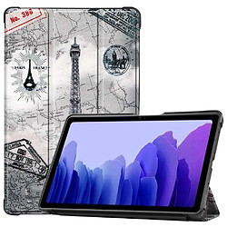 Htdmobiles Housse etui pochette simili cuir avec coque intérieure rigide pour Samsung Galaxy Tab A7 T500 / T505 (10,4 pouces) - TOUR EIFFEL