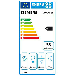 Hotte télescopique 90cm 729 m3/h silver - li97sa531 - SIEMENS