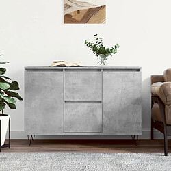 vidaXL Buffet gris béton 104x35x70 cm bois d'ingénierie