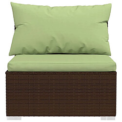 Avis Maison Chic Salon de jardin 6 pcs + coussins - Mobilier/Meubles de jardin - Table et chaises d'extérieur Résine tressée Marron -MN95115