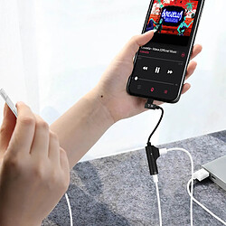 Avizar Adaptateur Audio et Charge iPhone vers Lightning / Jack 3.5mm Embout Coudé Noir pas cher