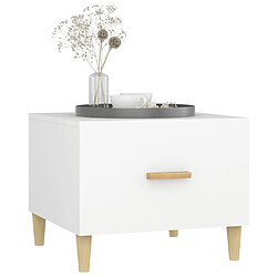 Acheter vidaXL Table basse Blanc 50x50x40 cm Bois d'ingénierie