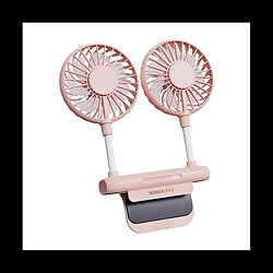 Avis Ventilateur d'Écran de Ventilateur Portable pour Étudiants de Bureau Dortoir de Classe Écran Suspendu Usb Double Ventilateur Électrique-Rose