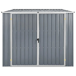 Helloshop26 Abri de jardin cabane cabanon maison de stockage remise extérieur hangar outils robuste 195 x 198 x 159 cm acier galvanisé gris 02_0022231