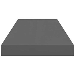 Acheter vidaXL Étagère murale flottante Gris brillant 60x23,5x3,8 cm MDF