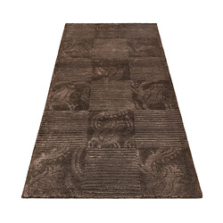 Avis Vidal Tapis de couloir en laine 201x86 brun Darya