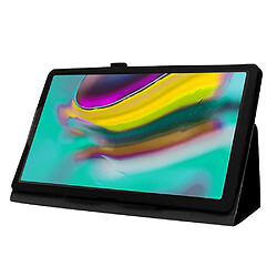 Acheter Etui en PU texture litchi avec support noir pour votre Samsung Galaxy Tab A 10.1 (2019) SM-T515