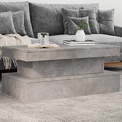 Maison Chic Table basse pour salon | Table à café avec lumières LED gris béton 90x50x40 cm -GKD45871