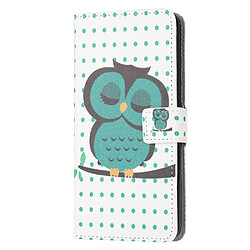 Etui en PU impression de motifs avec support hiboux verts mignons pour votre Samsung Galaxy A91/S10 Lite/M80s