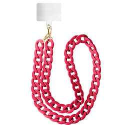 Avizar Bijou Téléphone Universel Grosse Maille 120cm avec Double Attache fuchsia