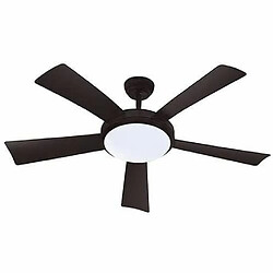 Farelek WALLIS Noir - Ventilateur de plafond Ø132cm 38W + éclairage LED