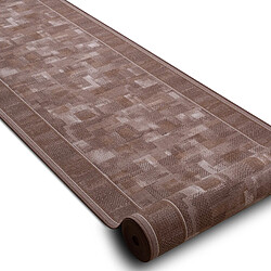 RUGSX TAPIS DE COULOIR ANTIDÉRAPANT TRIBE marron 100cm 100x300 cm