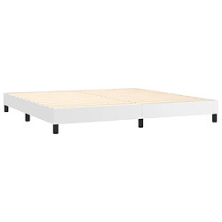 Avis vidaXL Cadre de lit sans matelas blanc 200x200 cm similicuir