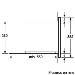 Micro-ondes encastrable 25l 900w inox - bfl553ms0 - BOSCH