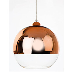 Luminaire Center Suspension Club, cuivre et verre