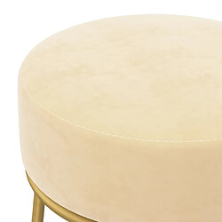 Avis vidaXL Tabouret rond Abricot Velours