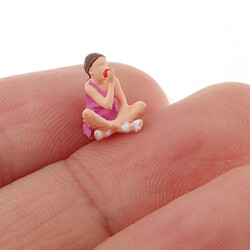 Acheter 1:64 Painted People Miniture Scènes Figurine Poupée Filles Rose Rouge