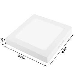 Avis Wewoo Dalle LED Lumière carrée blanche chaude de 18W LED, flux lumineux: 1480lm, taille: 22.5cm x 22.5cm x 3.5cm