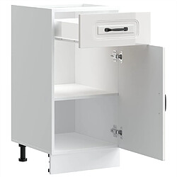 Acheter vidaXL Armoire de cuisine Kalmar blanc brillant bois ingénierie