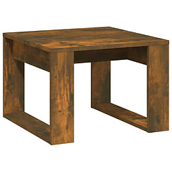 vidaXL Table d'appoint Chêne fumé 50x50x35 cm Bois d'ingénierie