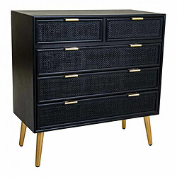 Commode Alexandra House Living Noir Doré Bois MDF