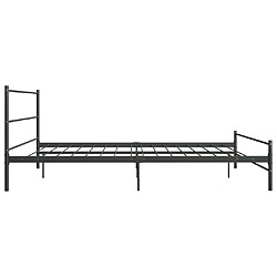 Avis vidaXL Cadre de lit sans matelas gris métal 200x200 cm