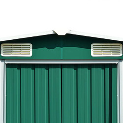 Acheter Helloshop26 Abri de jardin cabane cabanon maison de stockage remise extérieur hangar outils robuste 257 x 489 x 181 cm métal vert 02_0022173