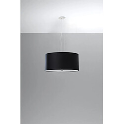 Luminaire Center Suspension Otto Verre,acier,tissu Noir 5 ampoules 115cm