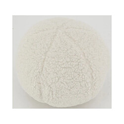 Aubry Gaspard Coussin en bouclette blanc Boule.