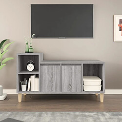 vidaXL Meuble TV Sonoma gris 100x35x55 cm Bois d'ingénierie