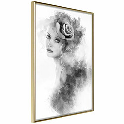 Paris Prix Affiche Murale Encadrée Mysterious Lady 20 x 30 cm Or