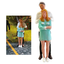 1:64 échelle Peinte à La Main Modèle Miniature Couple Figurines Parc Diorama Vert pas cher