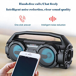 Acheter Universal Haut-parleur Bluetooth Portable Puissant Subwoofer Haut-parleur extérieur Radio FM Musique stéréo Surround Machine TF Card MIC | Haut-parleur portable (noir)