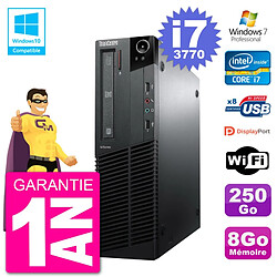 PC Lenovo ThinkCentre M82 SFF i7-3770 RAM 8Go Disque 250Go Graveur DVD Wifi W7 - Occasion