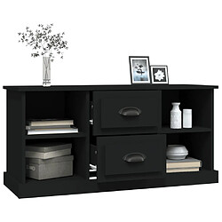 Maison Chic Meuble TV scandinave - Banc TV pour salon noir 99,5x35,5x48 cm bois d'ingénierie -MN51993 pas cher