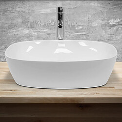 Avis Ecd Germany Lavabo vasque a poser en céramique blanche évier ovale salle de bain 505x385 mm