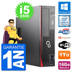 PC Fujitsu Esprimo D556 DT Intel i5-6500 RAM 16Go Disque Dur 1To Windows 10 Wifi - Occasion