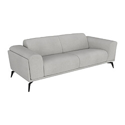 Avis Vente-Unique Canapé 3 places en tissu gris clair VUSARI