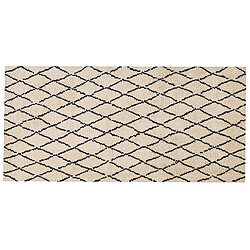 Beliani Tapis beige et noir 80 x 150 cm MIDYAT