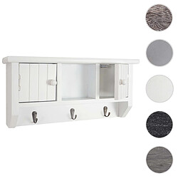 Mendler Armoire à clés HWC-A48, boîte à clés avec portes et crochets ~ blanc